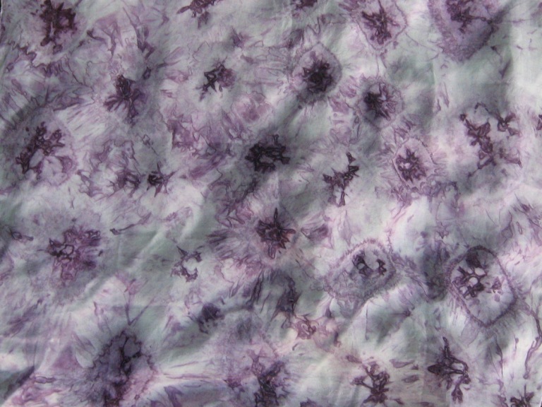 Hedvábný šátek - Ibišky v lila