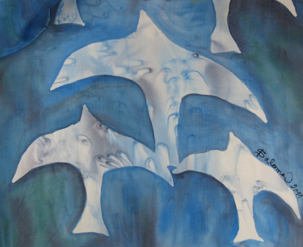 Malované hedvábí, přelet nad mořem 