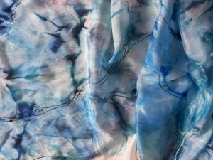 Originální šála z hedvábí - Proudy a vlnky