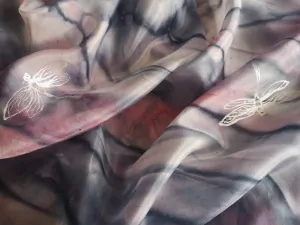 Hedvábné pareo - Vážky v pološeru