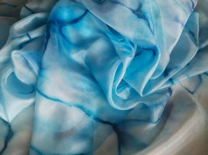 Hedvábné pareo Modrá laguna