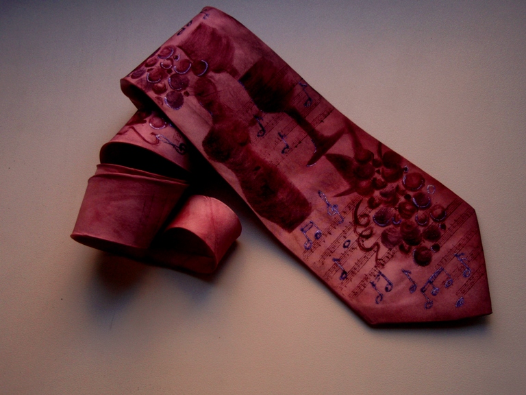 Originální kravata s motivem Víno, ženy, zpěv
