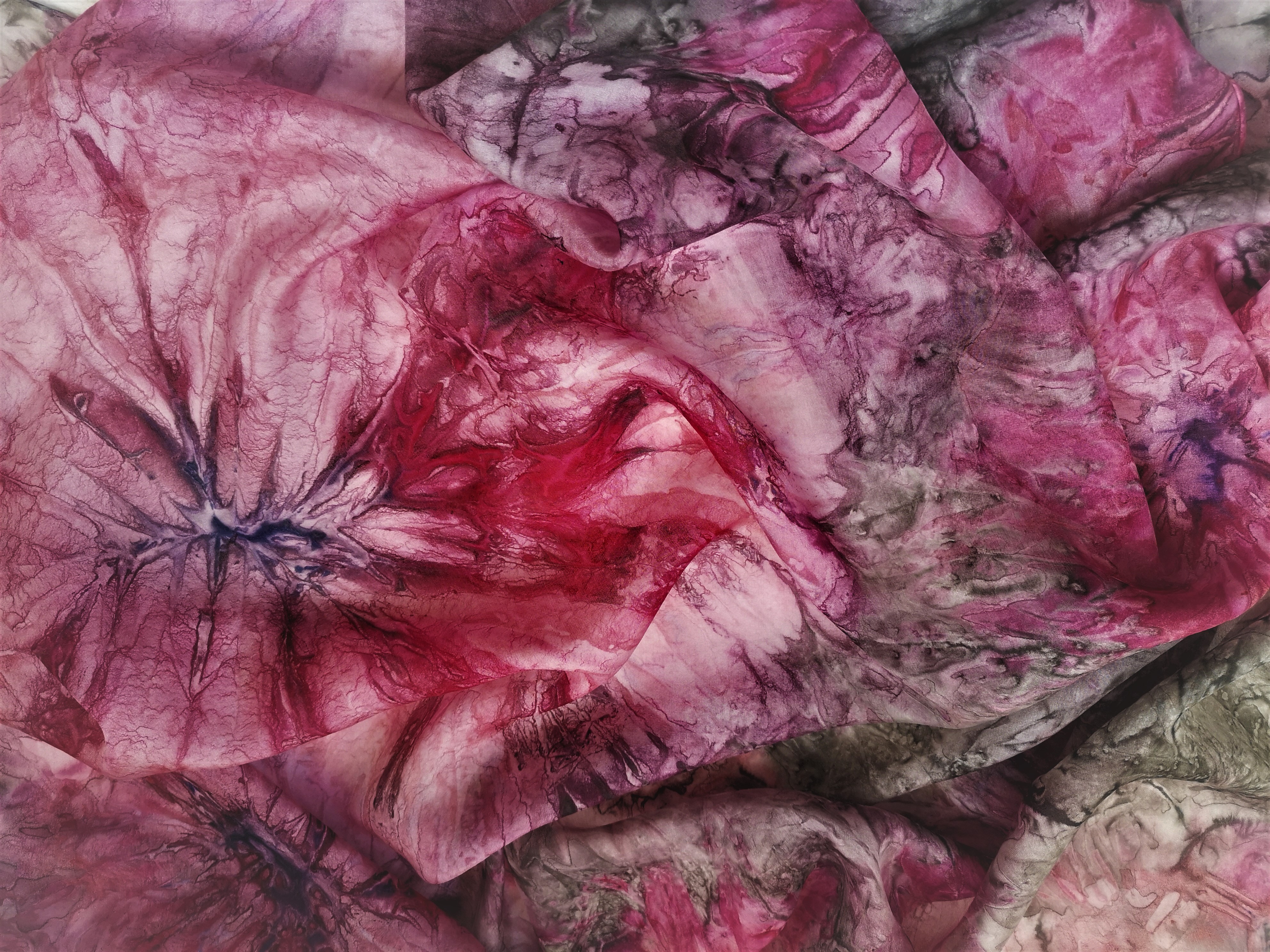 Originální šála, šátek - batika Shibori