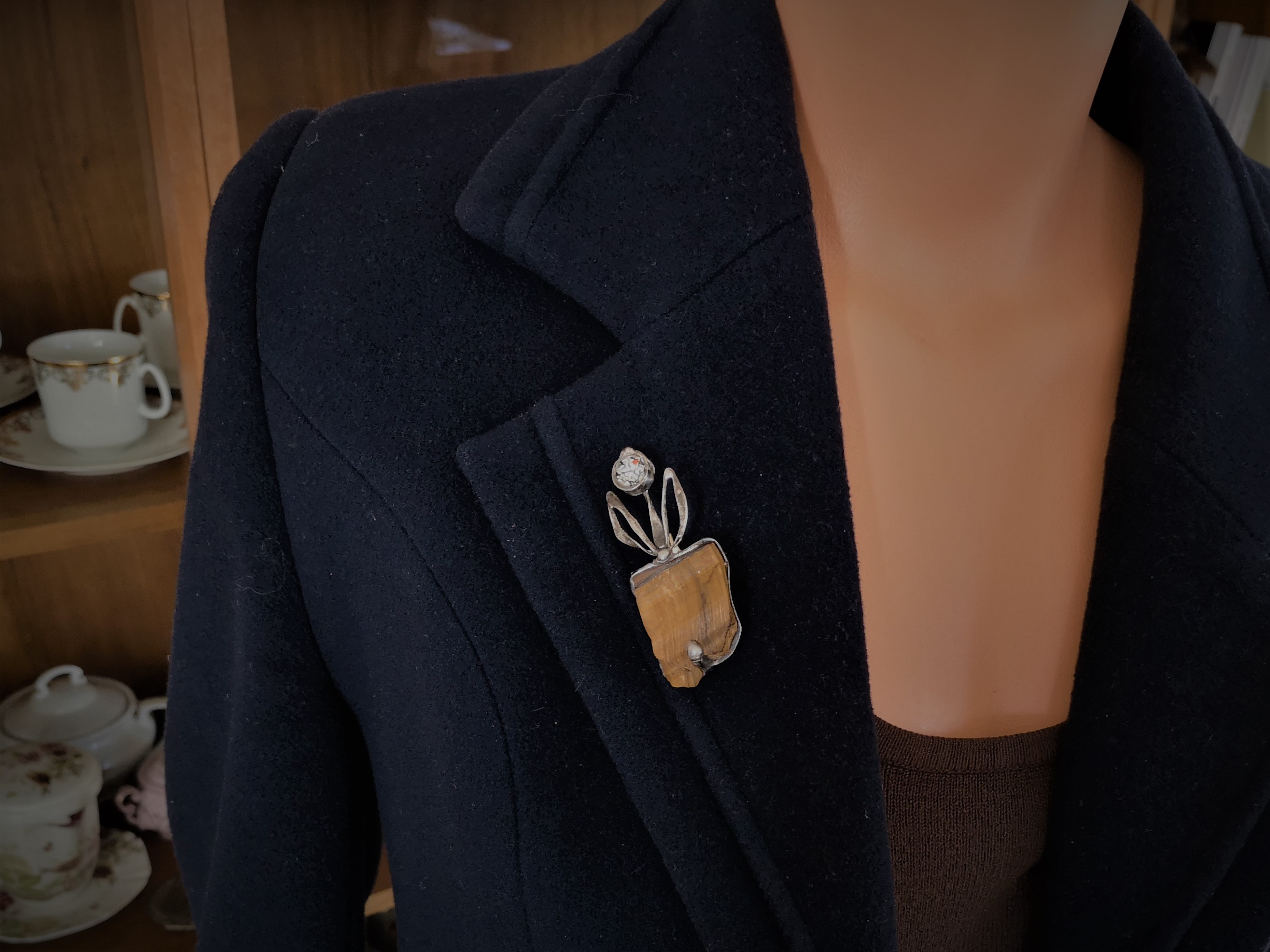 Originální brož kytička