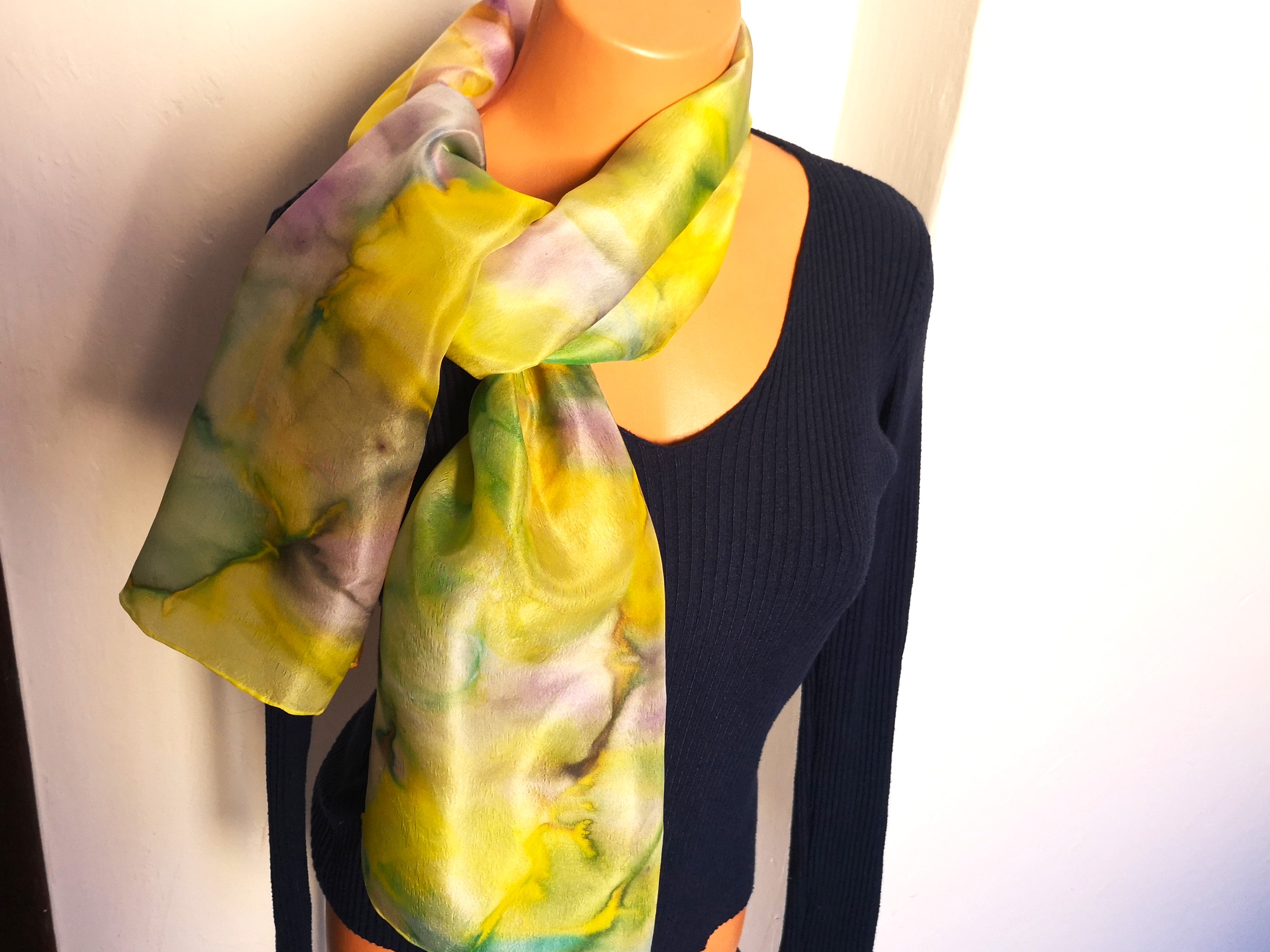 Hedvábná šála Jarní 