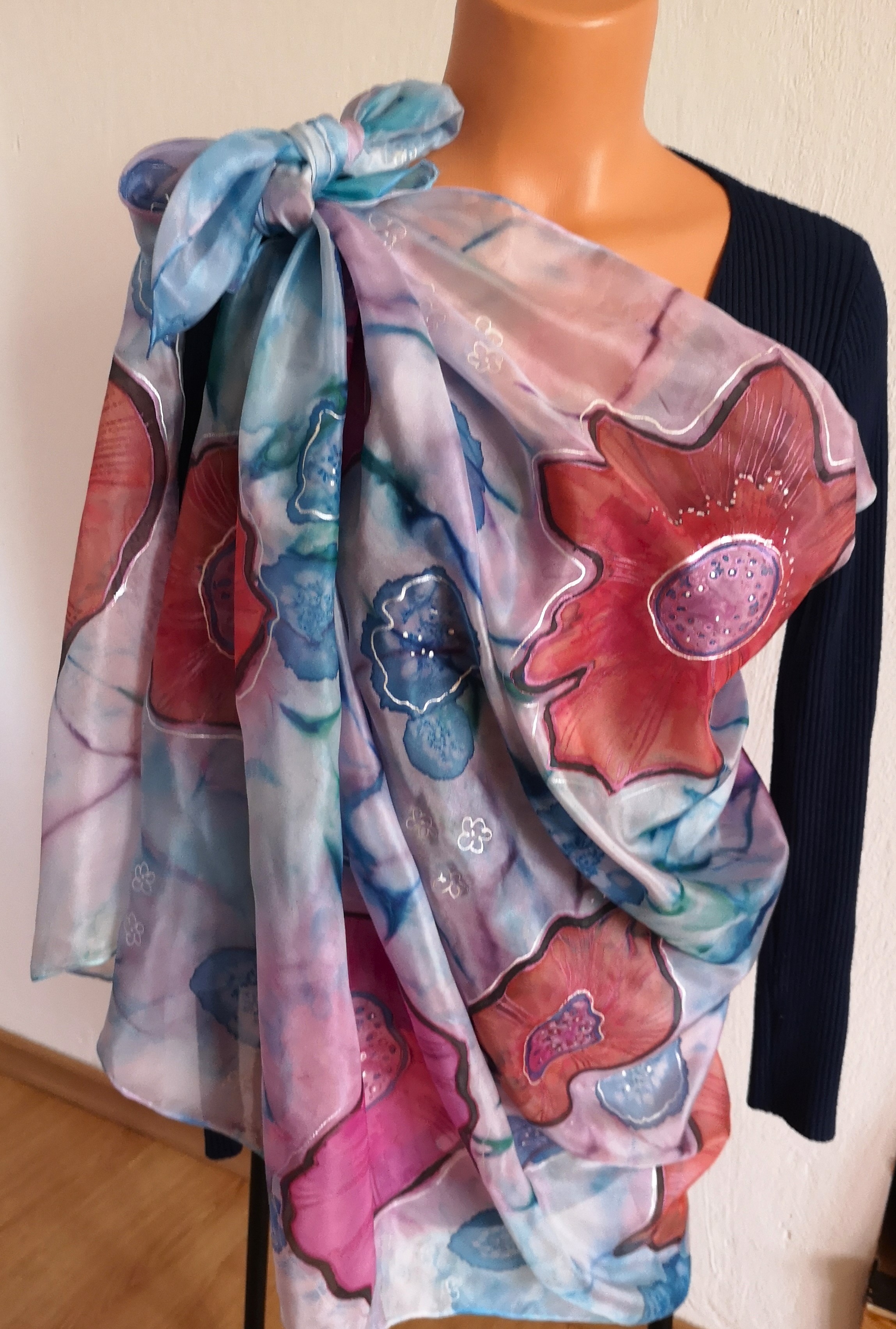 Hedvábné pareo Květná zahrada