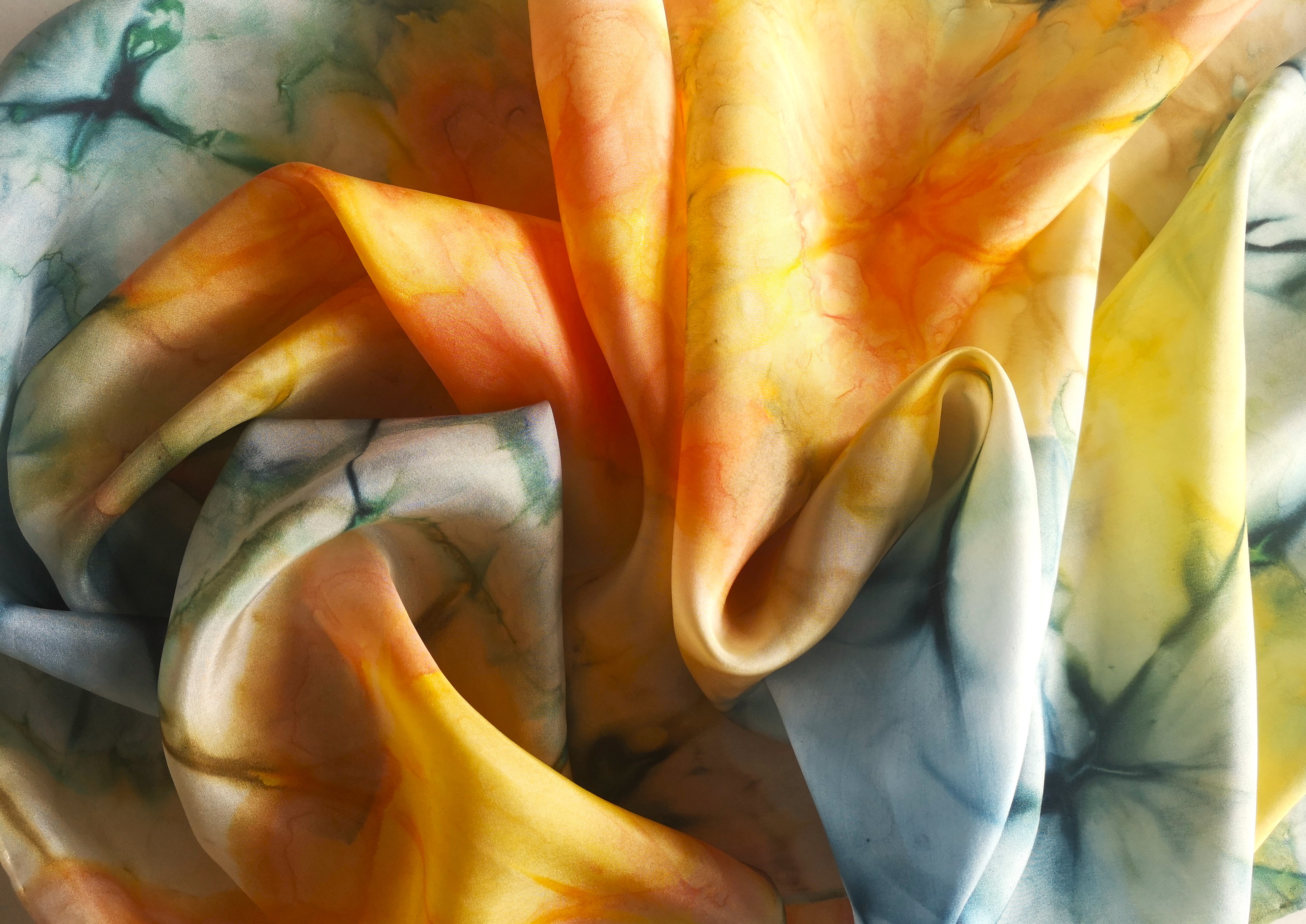 Hedvábný šál - Sluníčková nálada