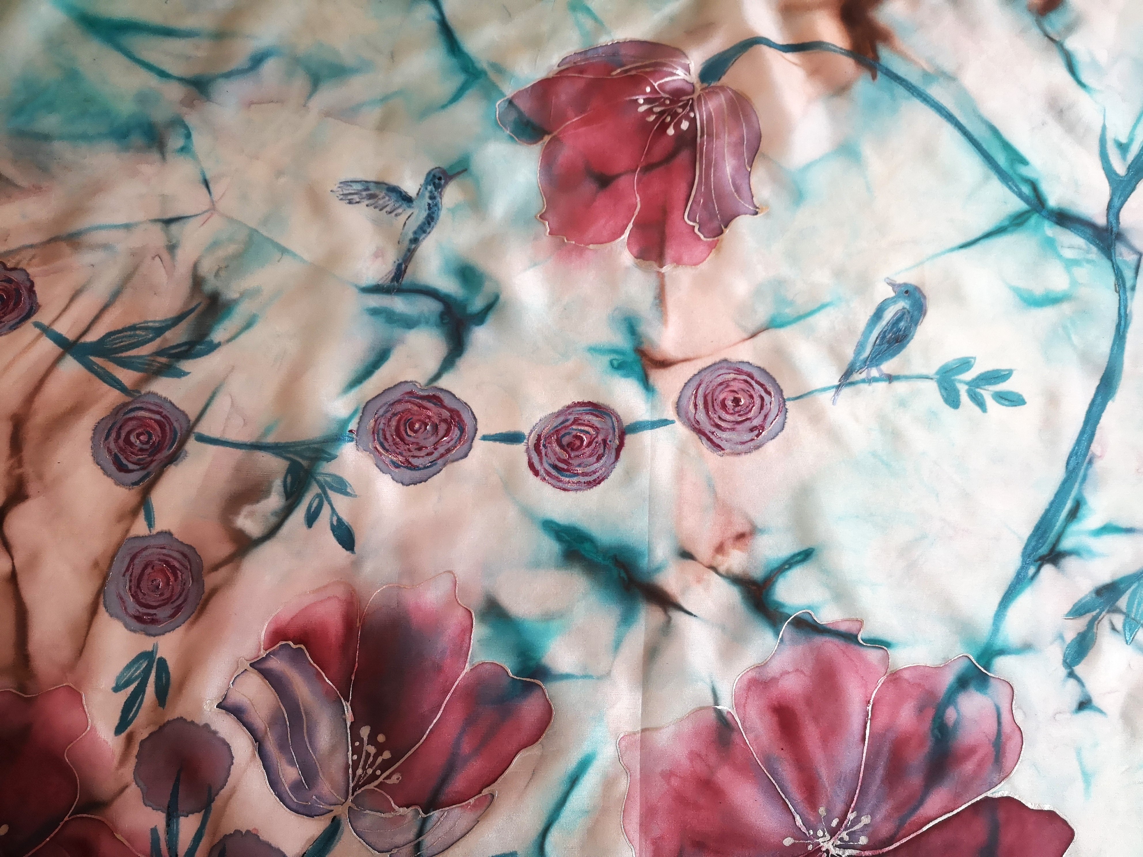 Hedvábný šál- pareo  - Letní snění