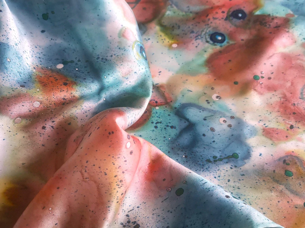 Luxusní šála  z pravého hedvábí - Hojnost