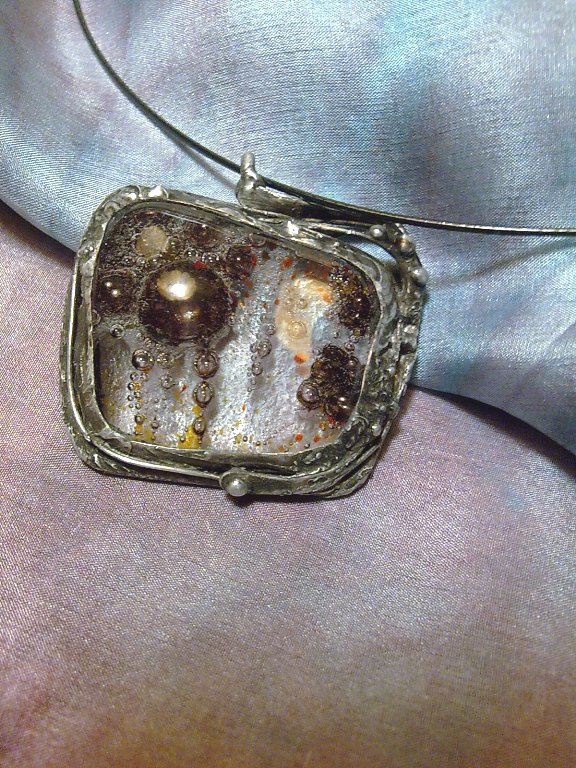 Originální přívěšek, technika fusing a tiffany