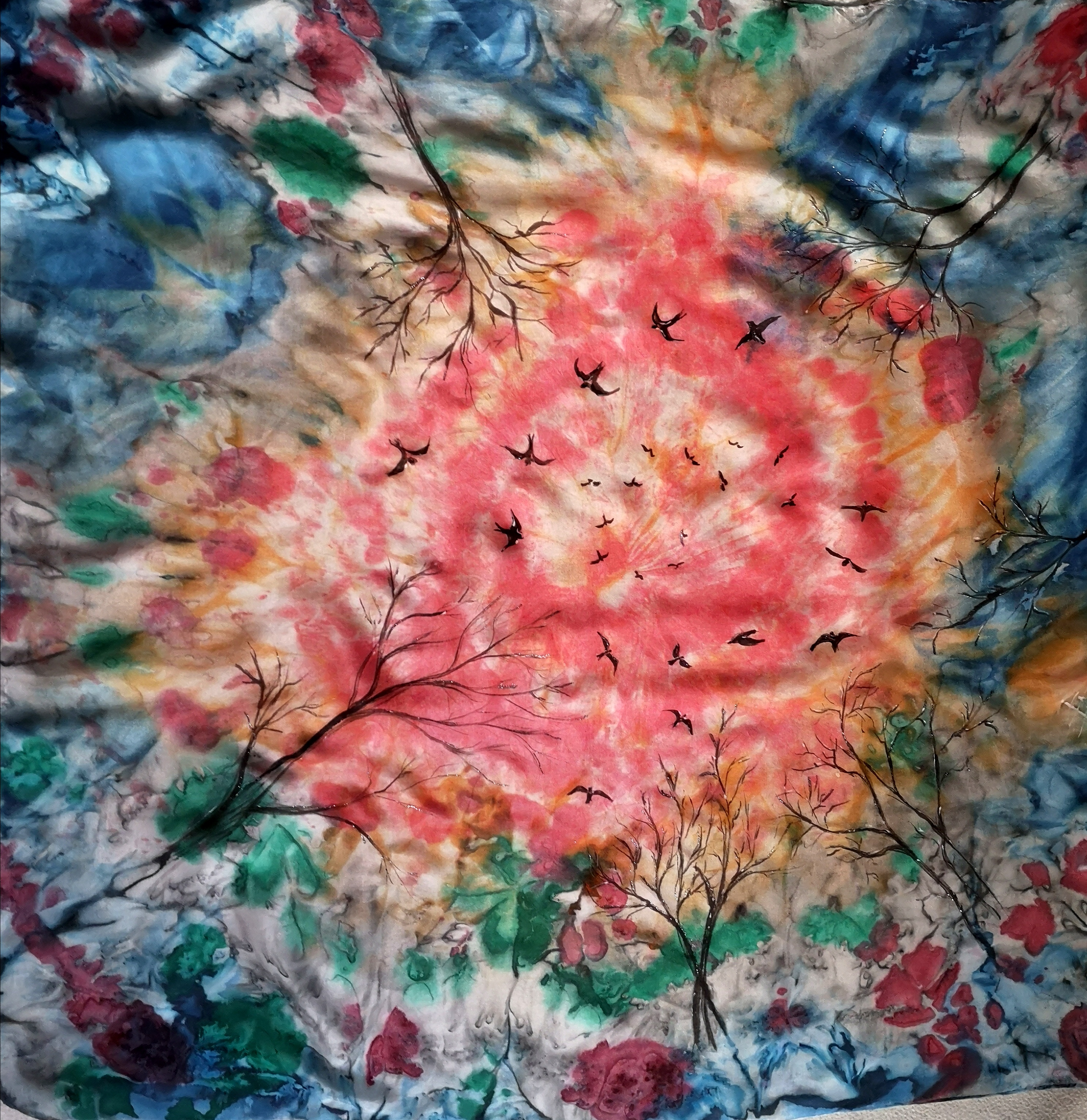 Hedvábný šátek Imagine