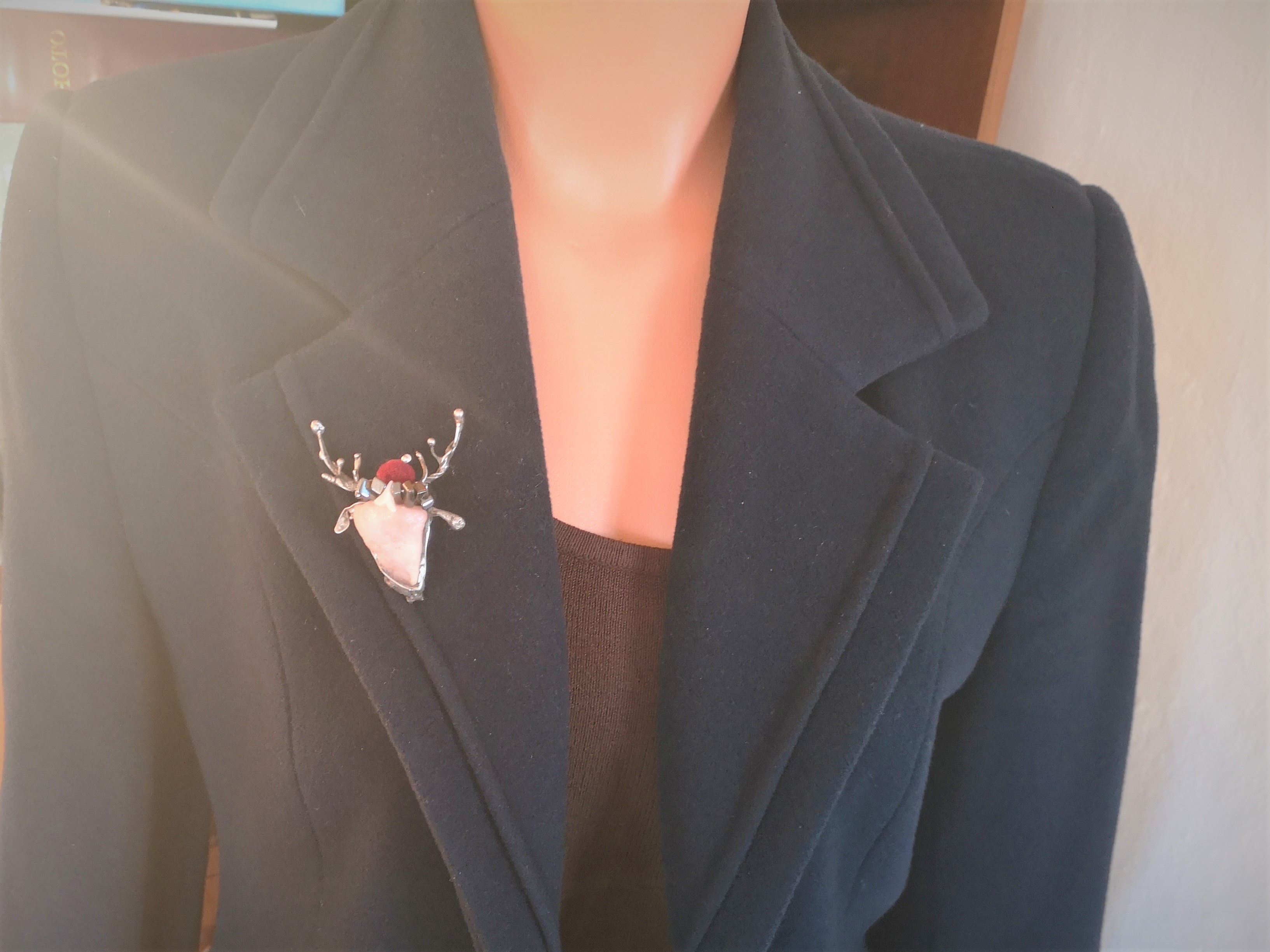 Originální brož s růženínem - Jelínek