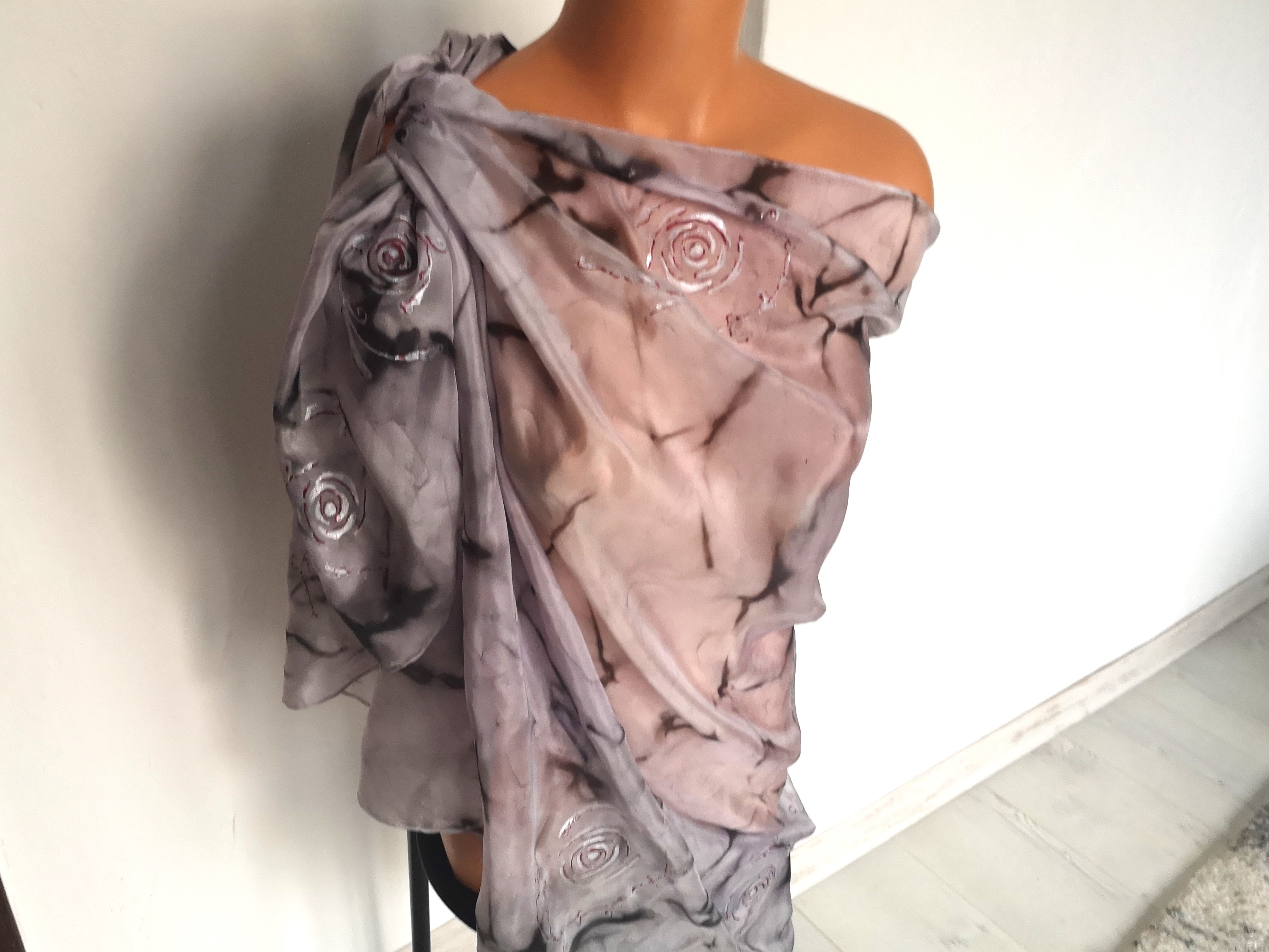 Velký hedvábný šátek pareo - Decentní