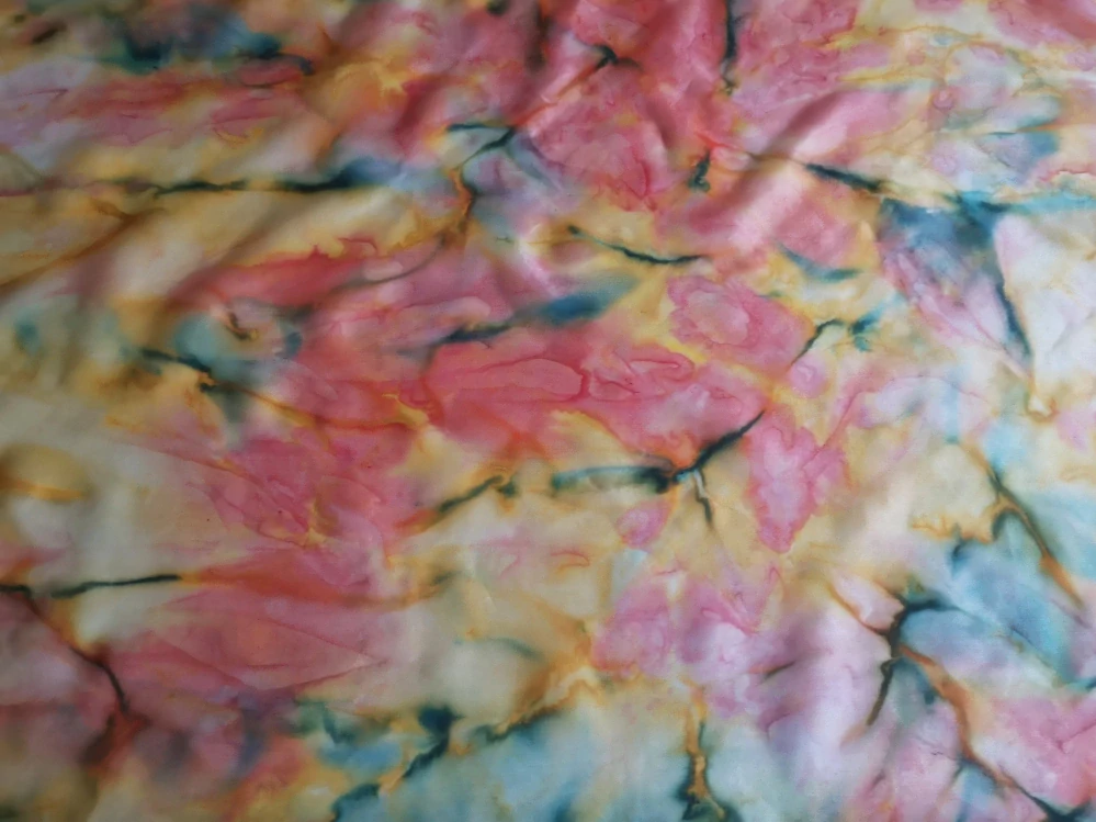 Hedvábný originální šátek - Akvarel letní náladička