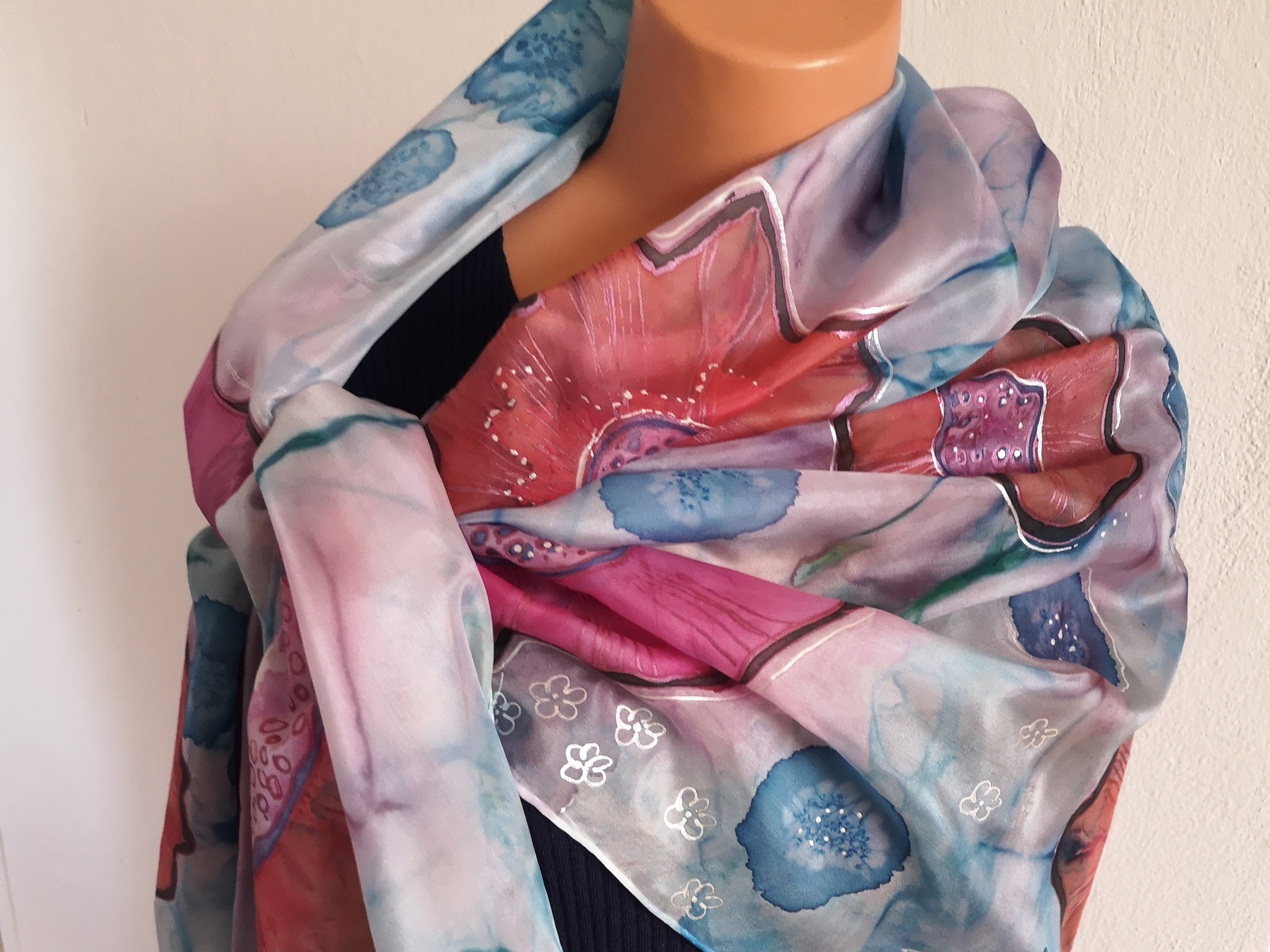 Hedvábné pareo Květná zahrada