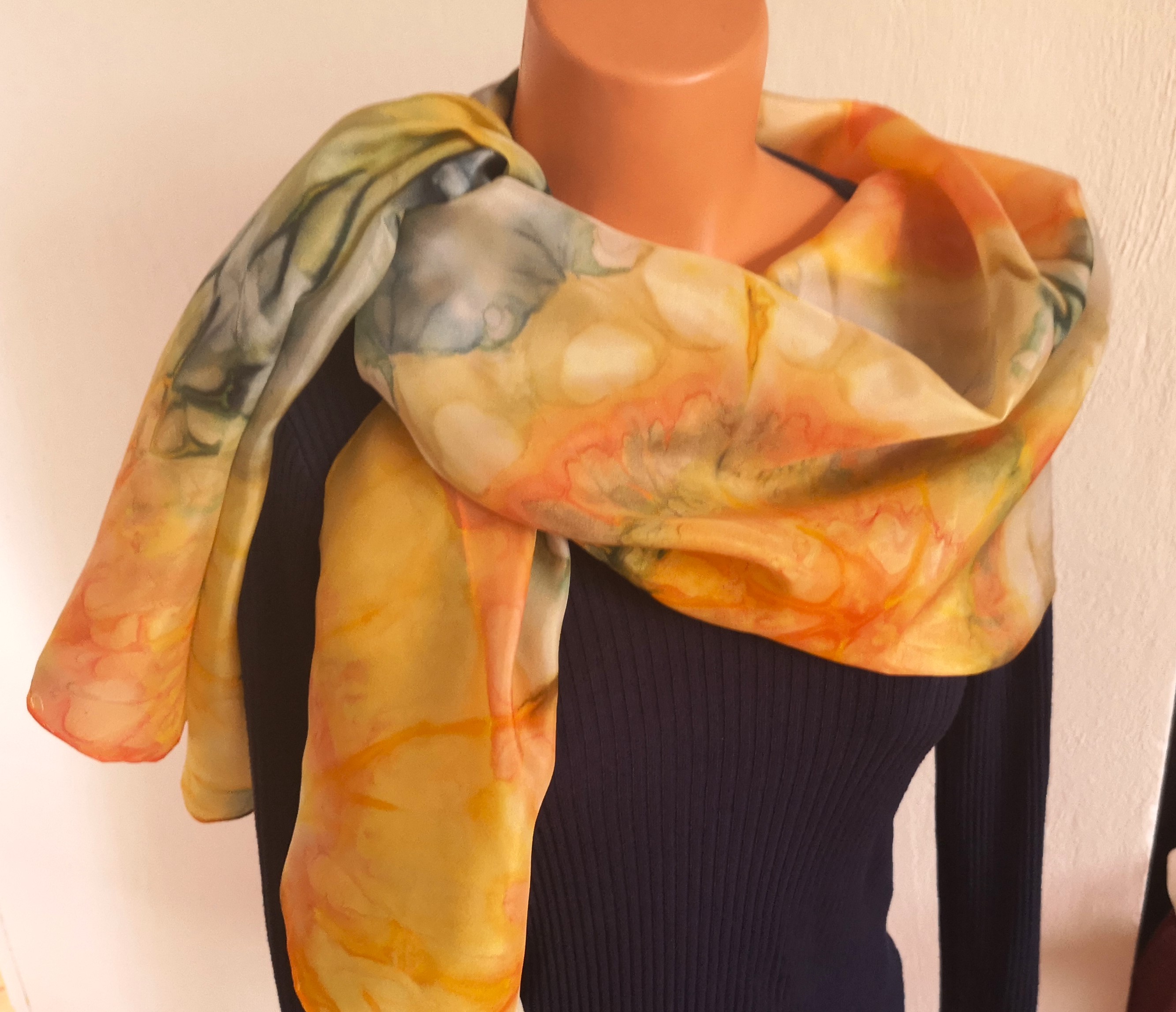 Hedvábný šál - Sluníčková nálada