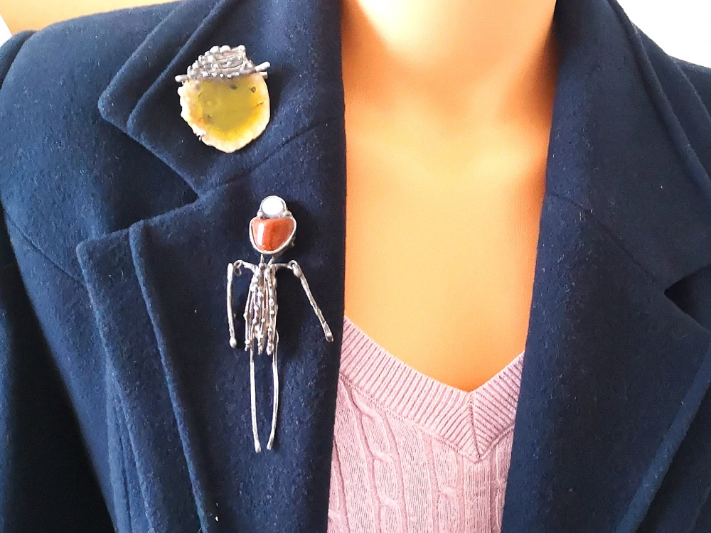 Originální autorská brož - Karel