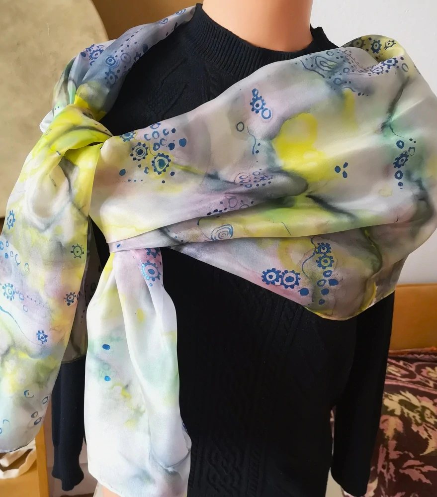 Originální hedvábná šála Z nadhledu