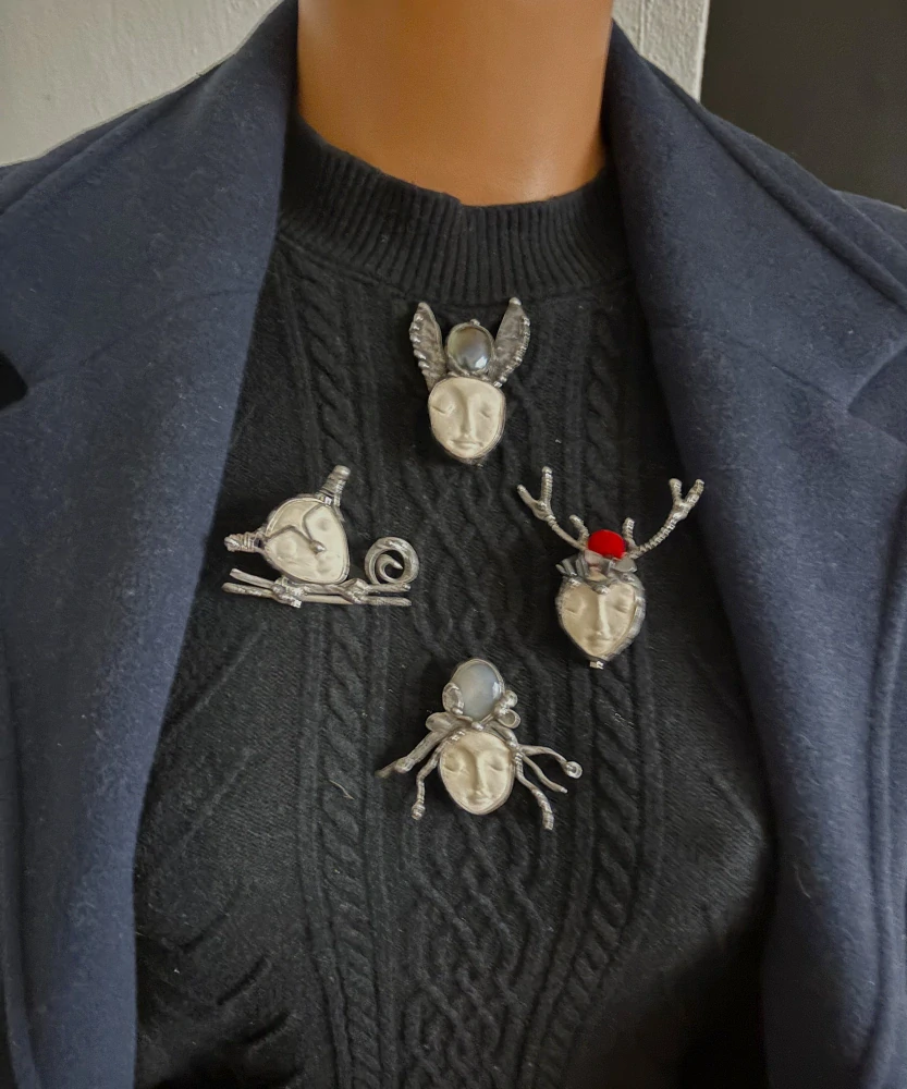 Originální autorská brož - Jsi kočka