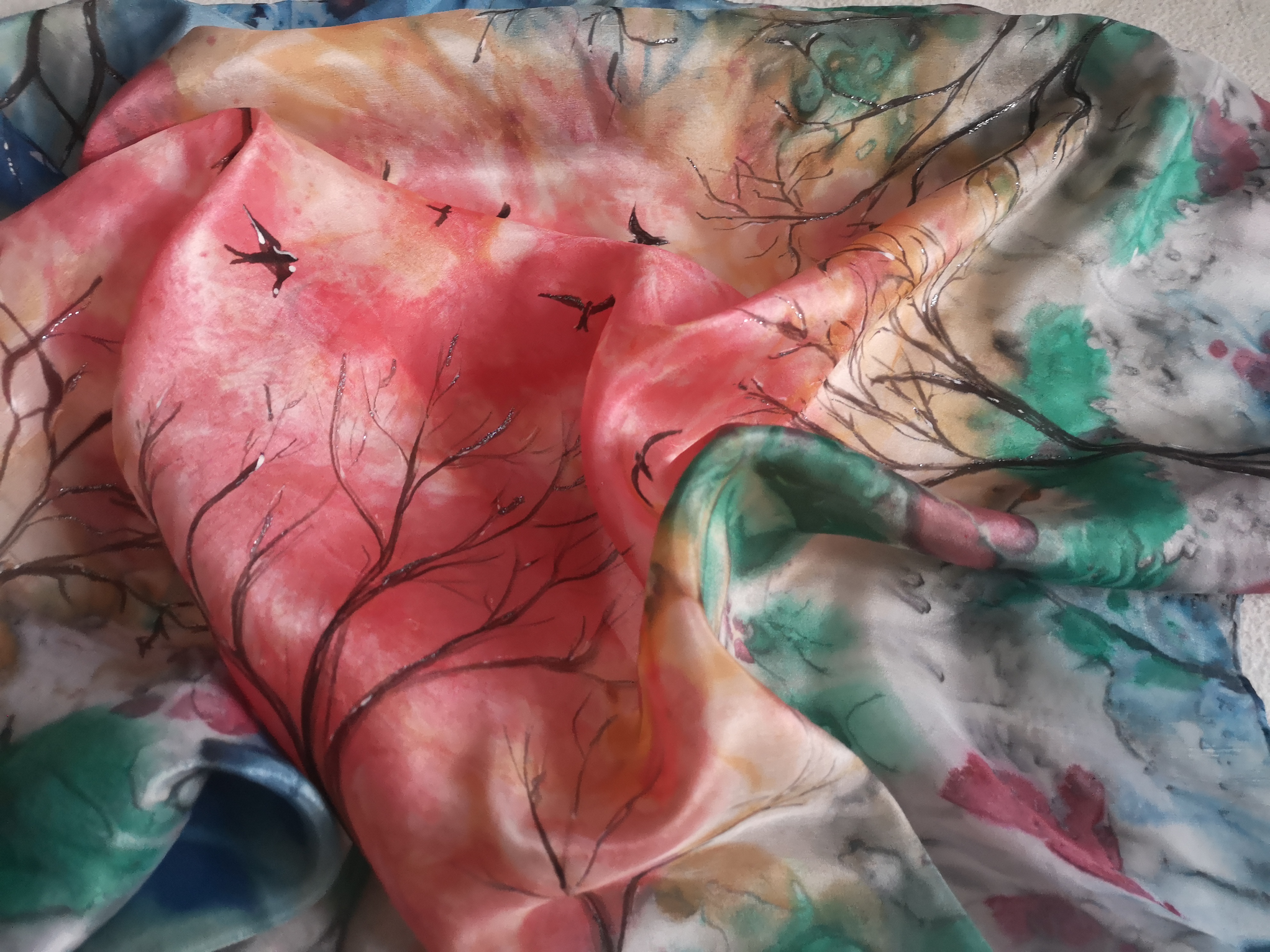 Hedvábný šátek Imagine