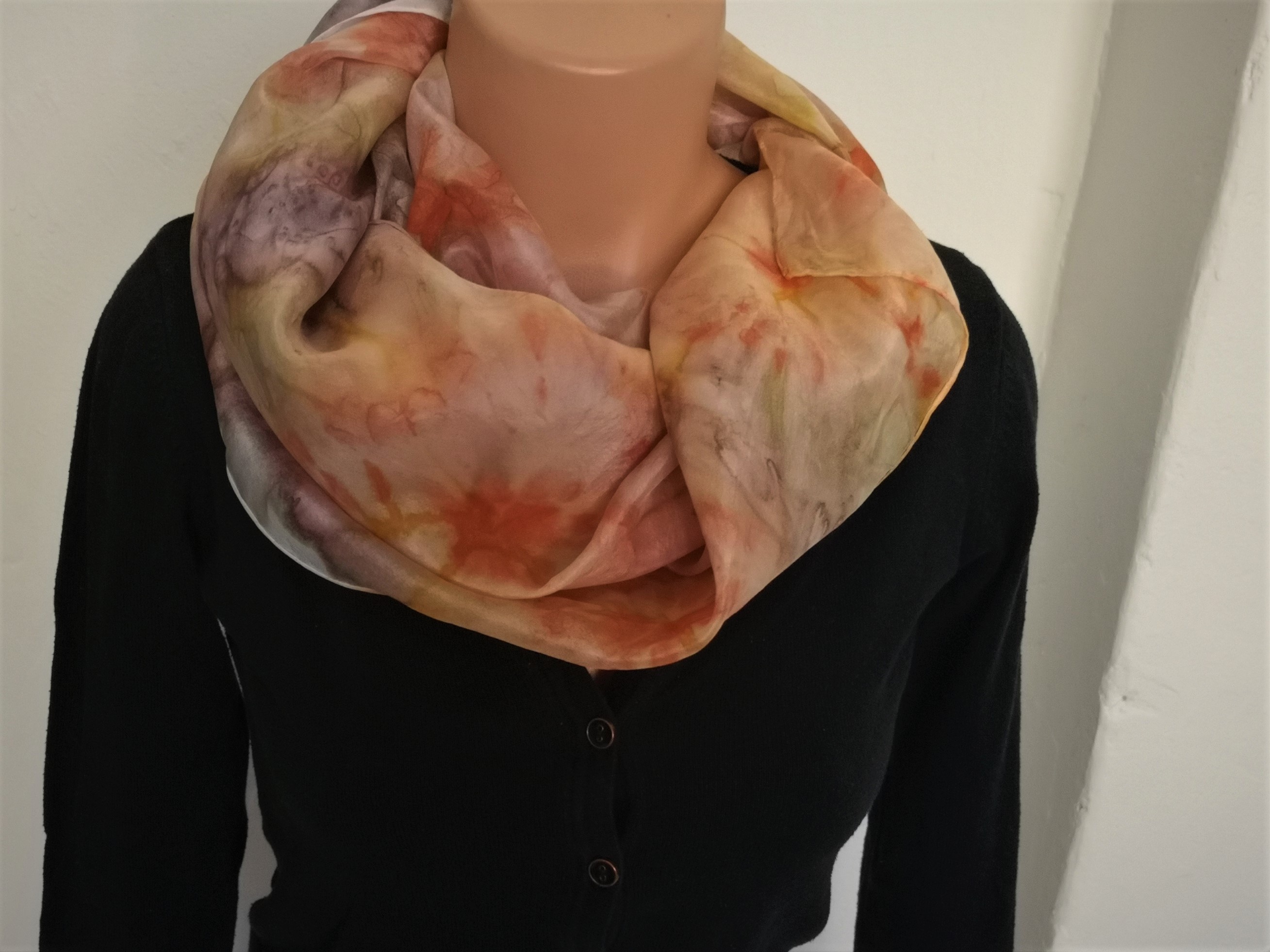 Letní hedvábný šál - Sluníčková