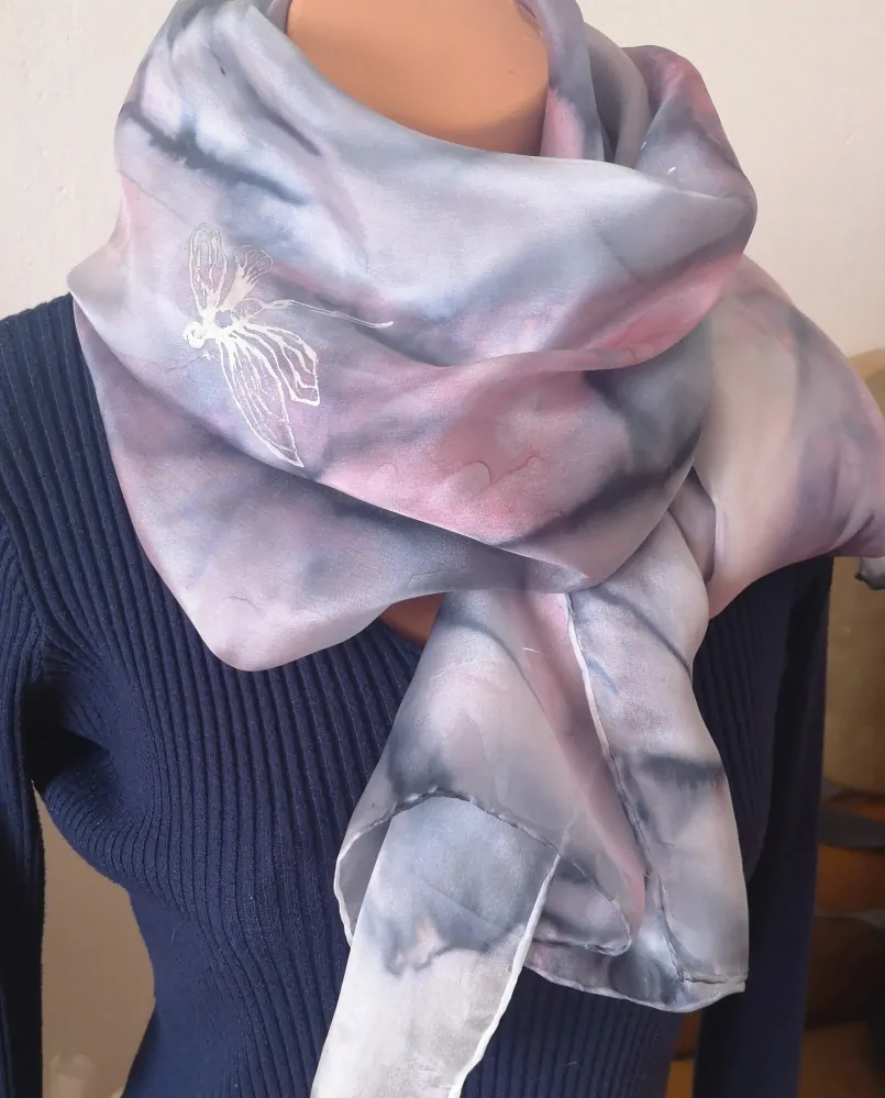 Hedvábné pareo - Vážky v pološeru