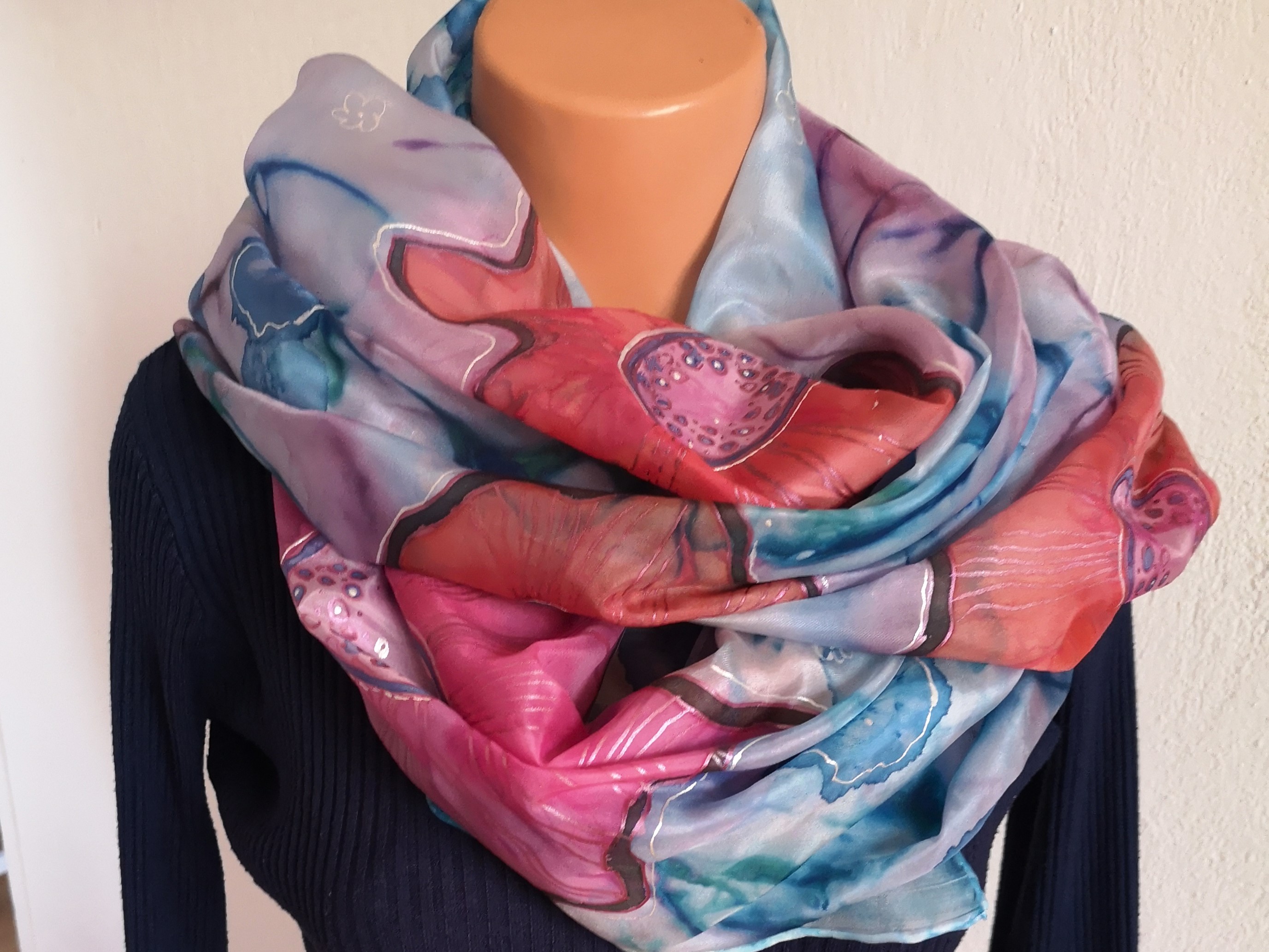 Hedvábné pareo Květná zahrada