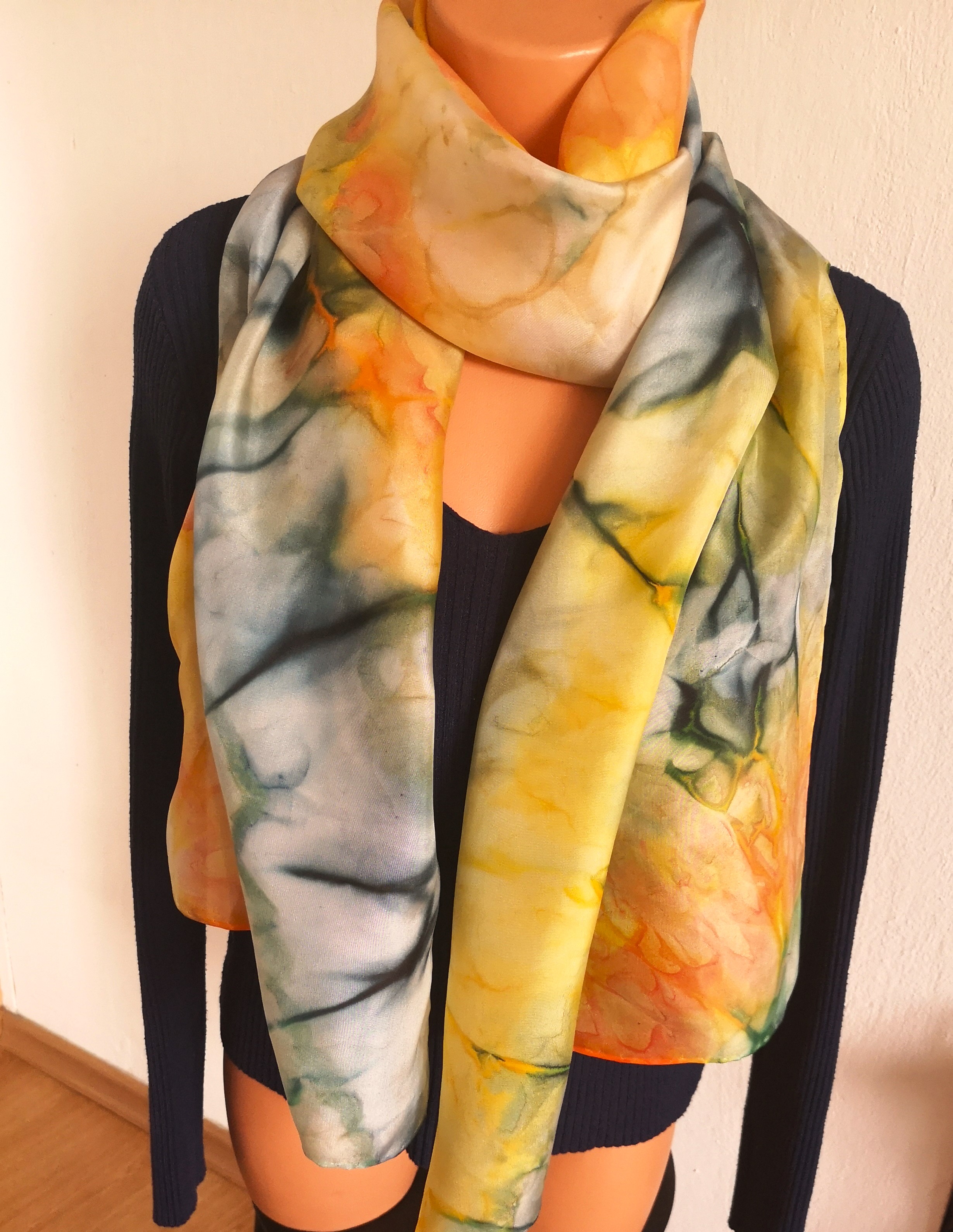 Hedvábný šál - Sluníčková nálada