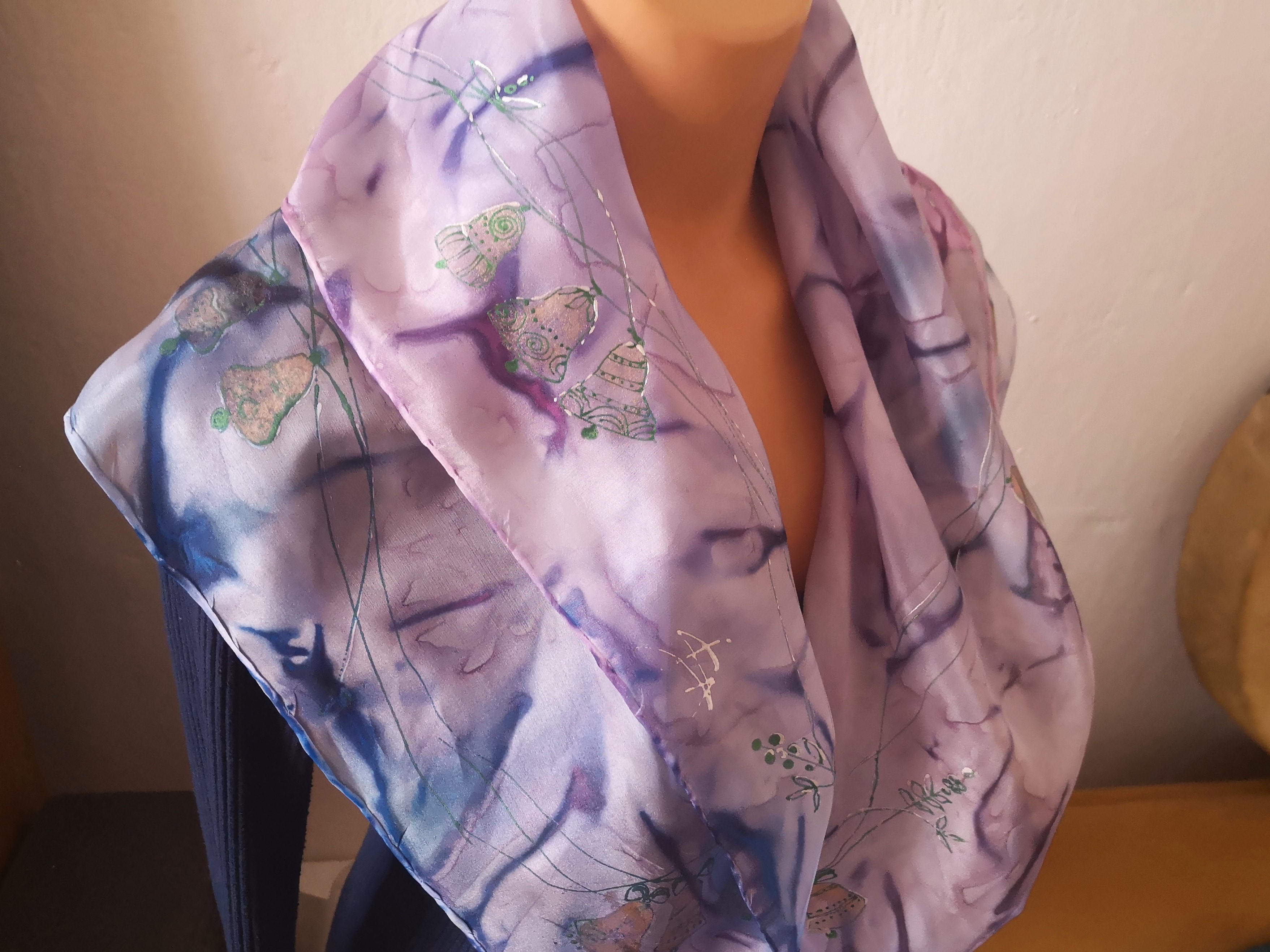 Hedvábný šátek - Zvonky štěstí