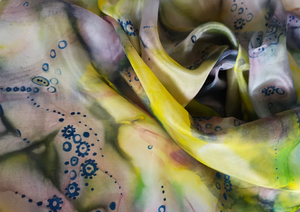 Originální hedvábná šála Z nadhledu